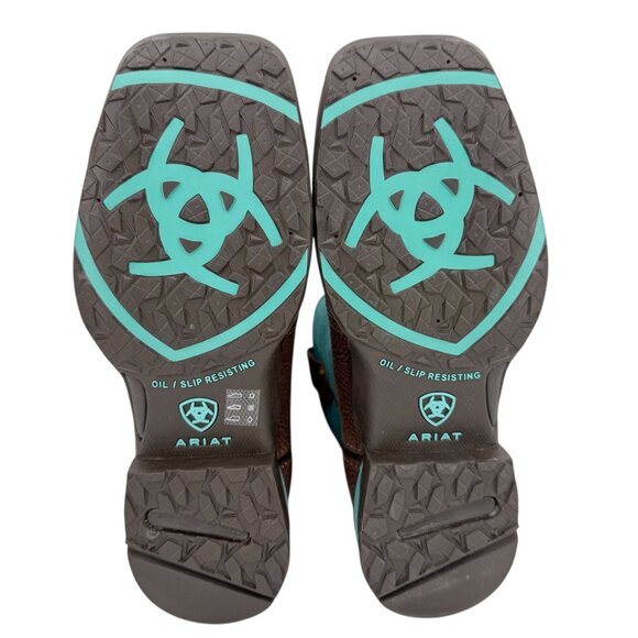 Ariat Womens Leather/Suede Dark Cotage Turquoise Anthem Shortie Boots Sz 6B NWOB - Picture 8 of 15